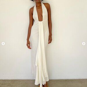 Savannah Morrow The Label Mariella Ivory Maxi Dress